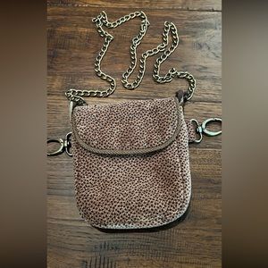 Anjelica jewel bag. Crossbody or can hooked to your belt loops.  Leopard print